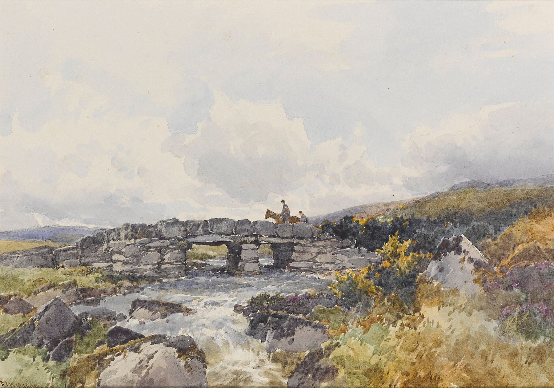Frederick John Widgery’s view of Leather Tor Bridge
