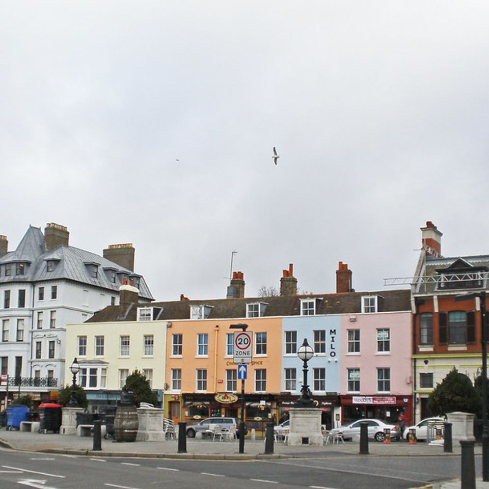 Seafront with sea and sky at Margate, Kent
