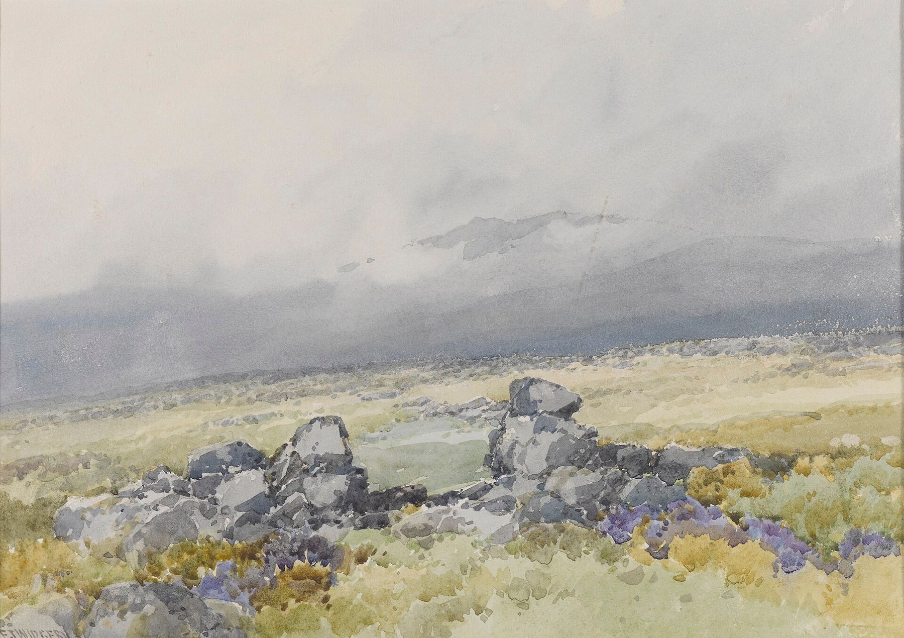 Frederick John Widgery’s painting of the prehistoric settlement at Grimspound
