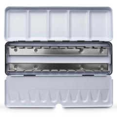 Jackson's : Black Folding Metal Watercolour Palette : Holds 12 Full or 24 Half Pans