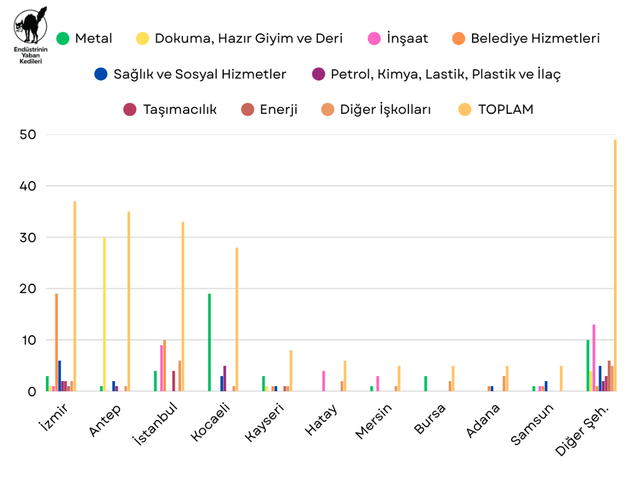 2025 Fiili Grevler Raporu - Grafik 1