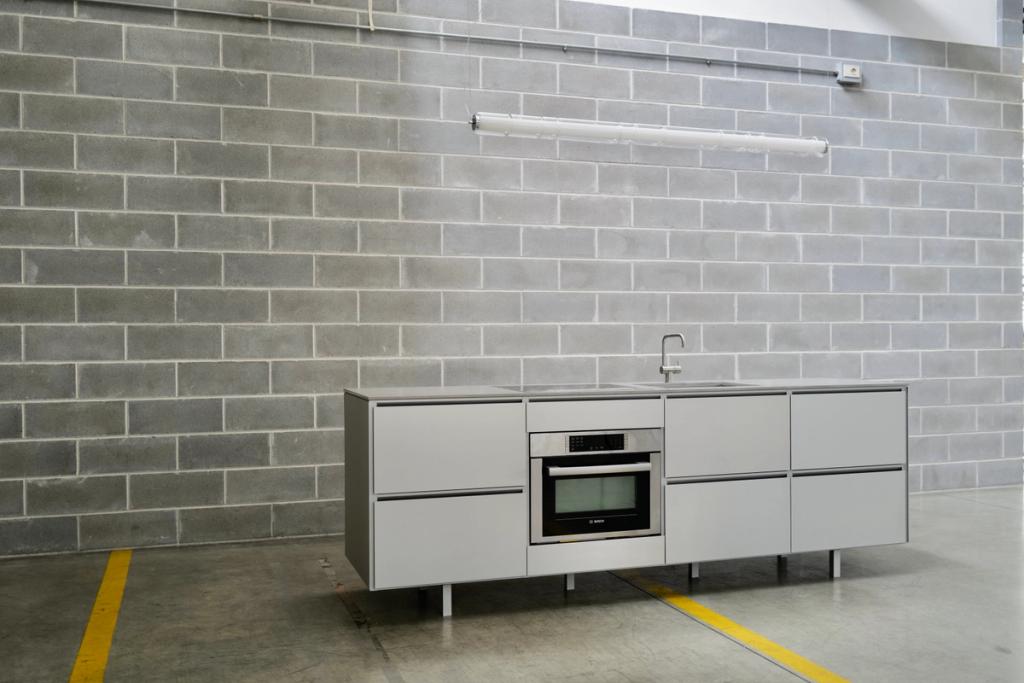 Modular kitchen in aluminium