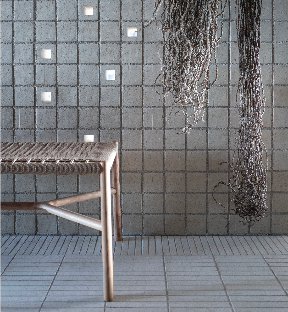 Entrance at restaurant IBUA in Tokyo designed by OEO Studio