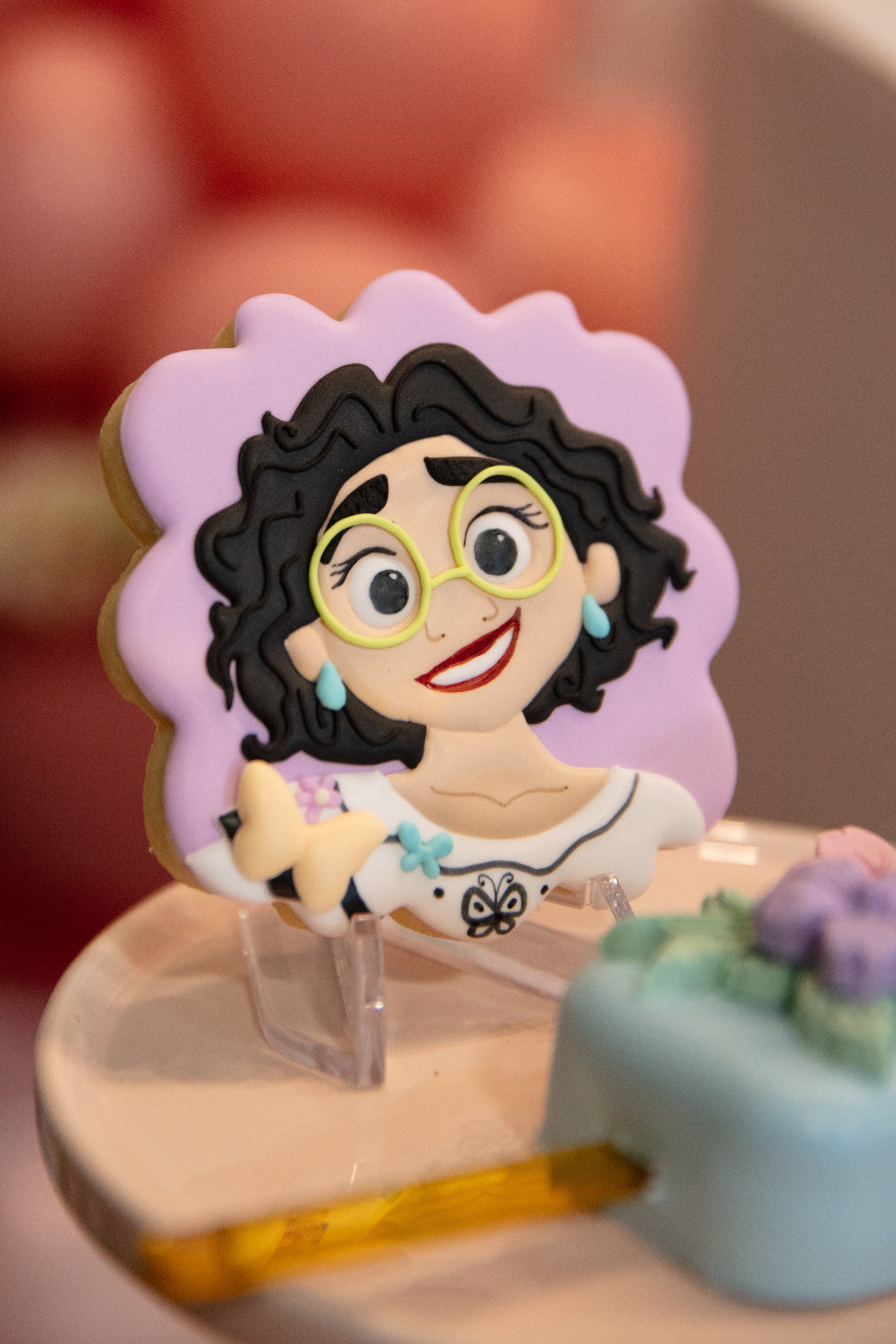 Pink floral number 3 birthday celebration cake