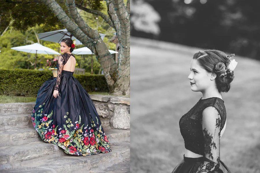 Quinceañera on patio
