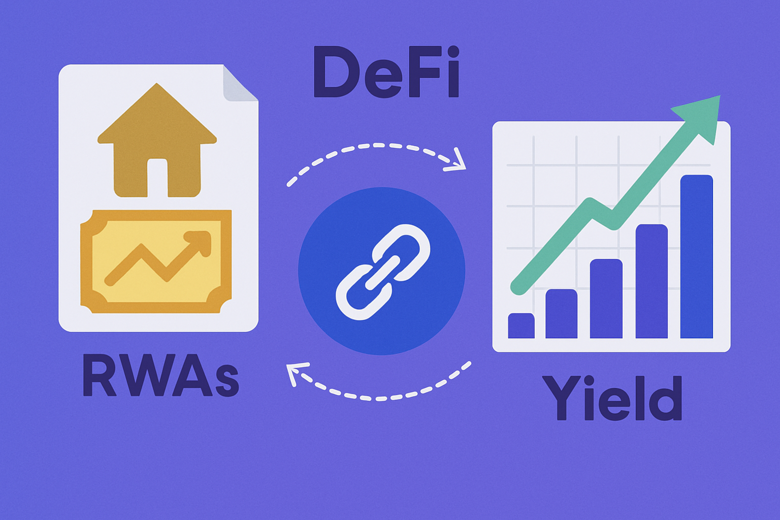 "DeFi interface showing integration of real-world yield-bearing assets on blockchain."