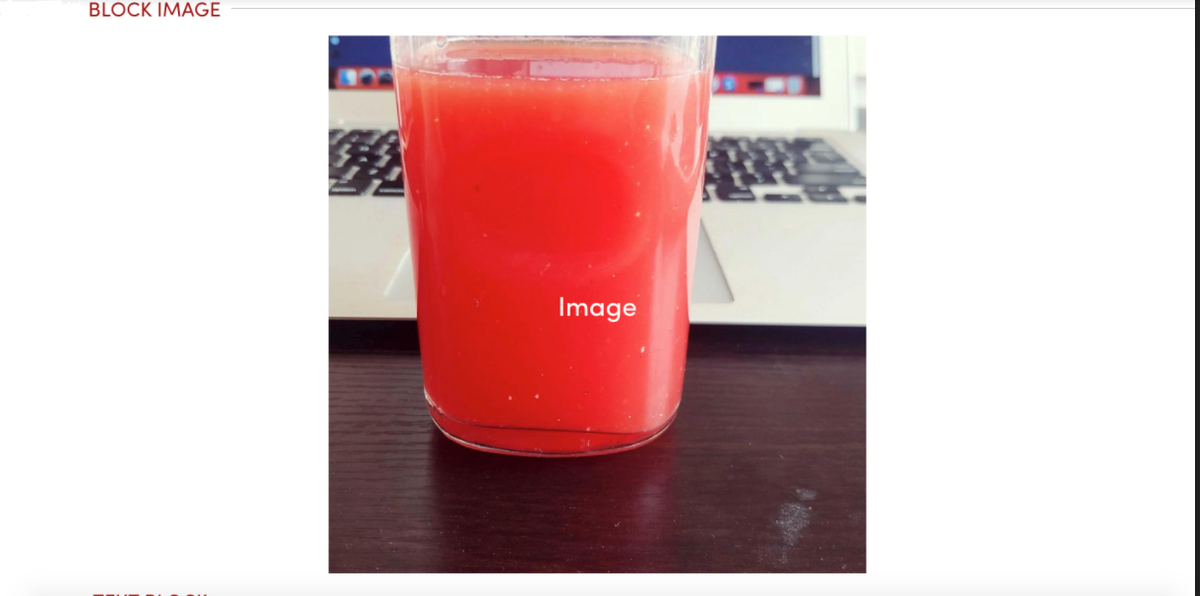 A block image of glass of juice