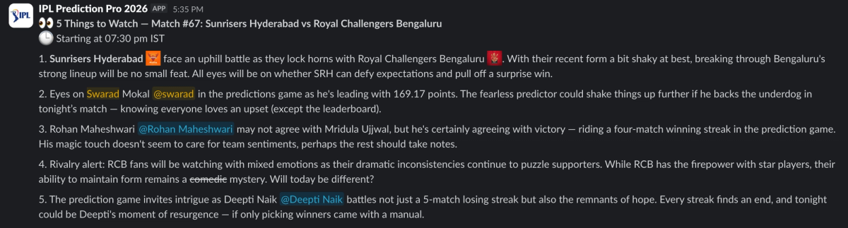 Important Match Spotlight