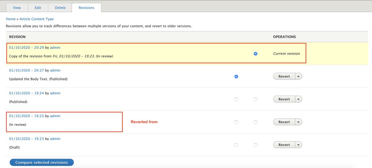 Testing Revisions in Drupal - 10