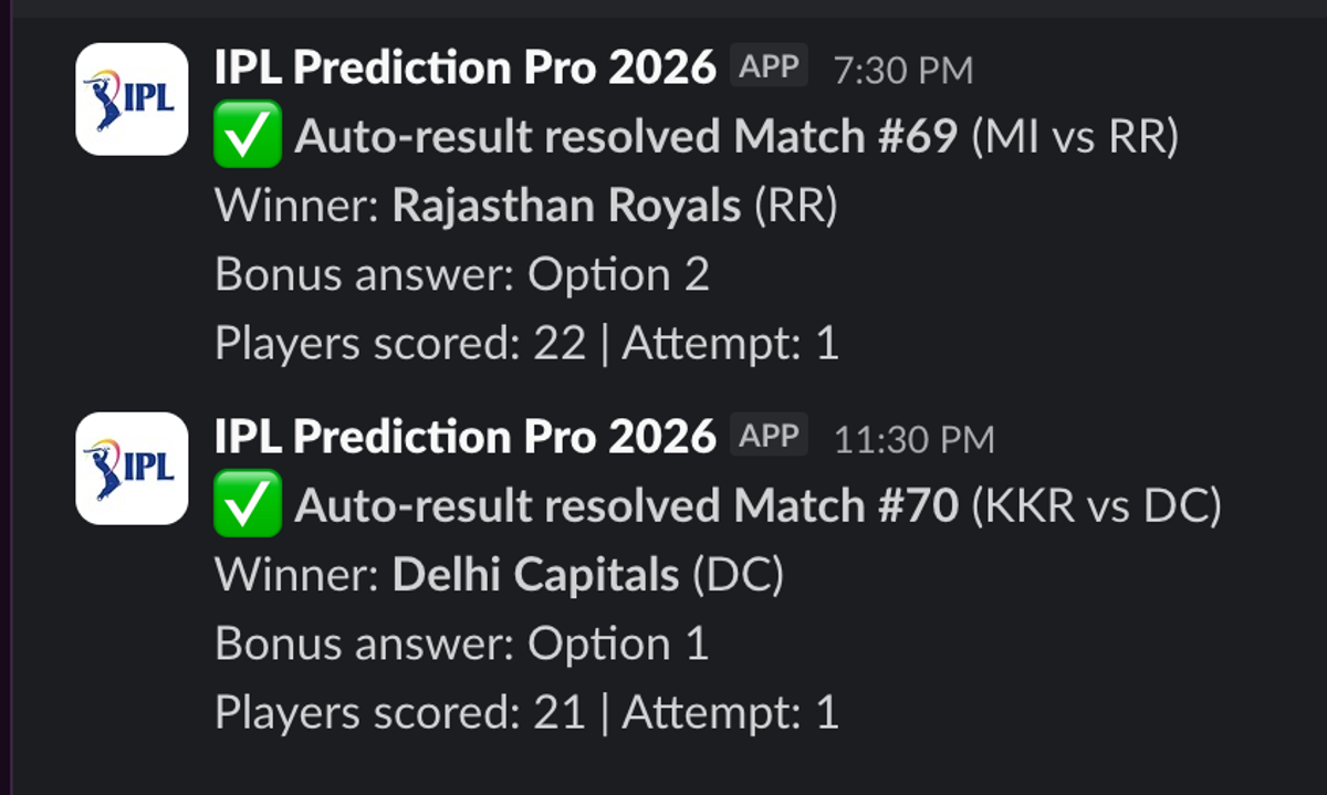 Auto Resolve Match Updates