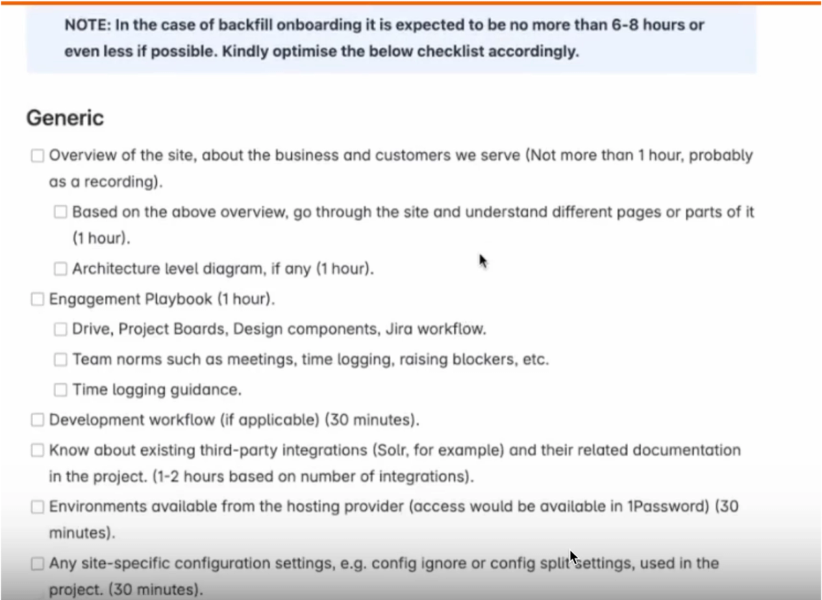 Onboarding Framework
