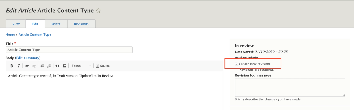 Testing Revisions in Drupal - 13