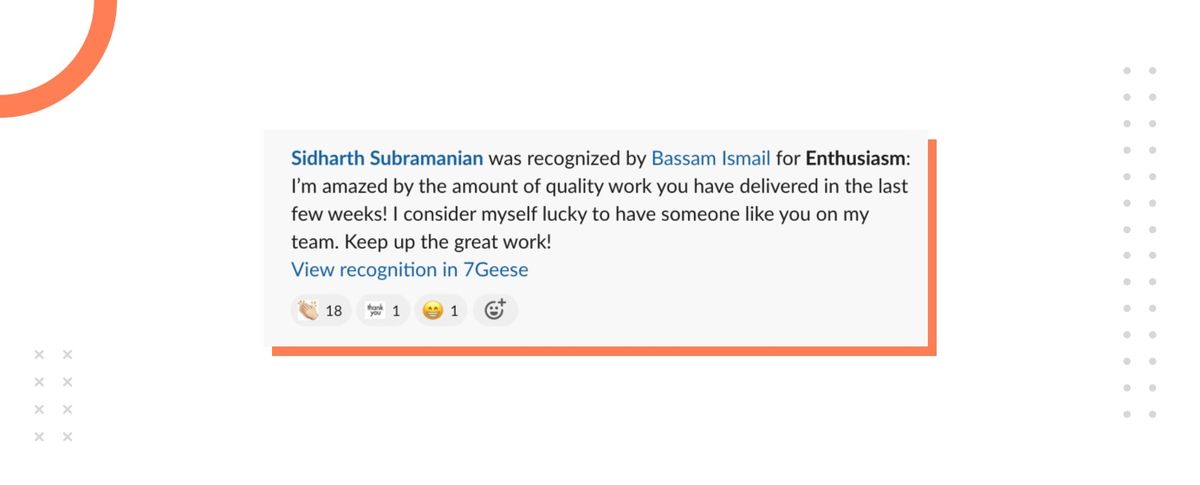 Trainee Program: Sidharth Subramanian Recognition