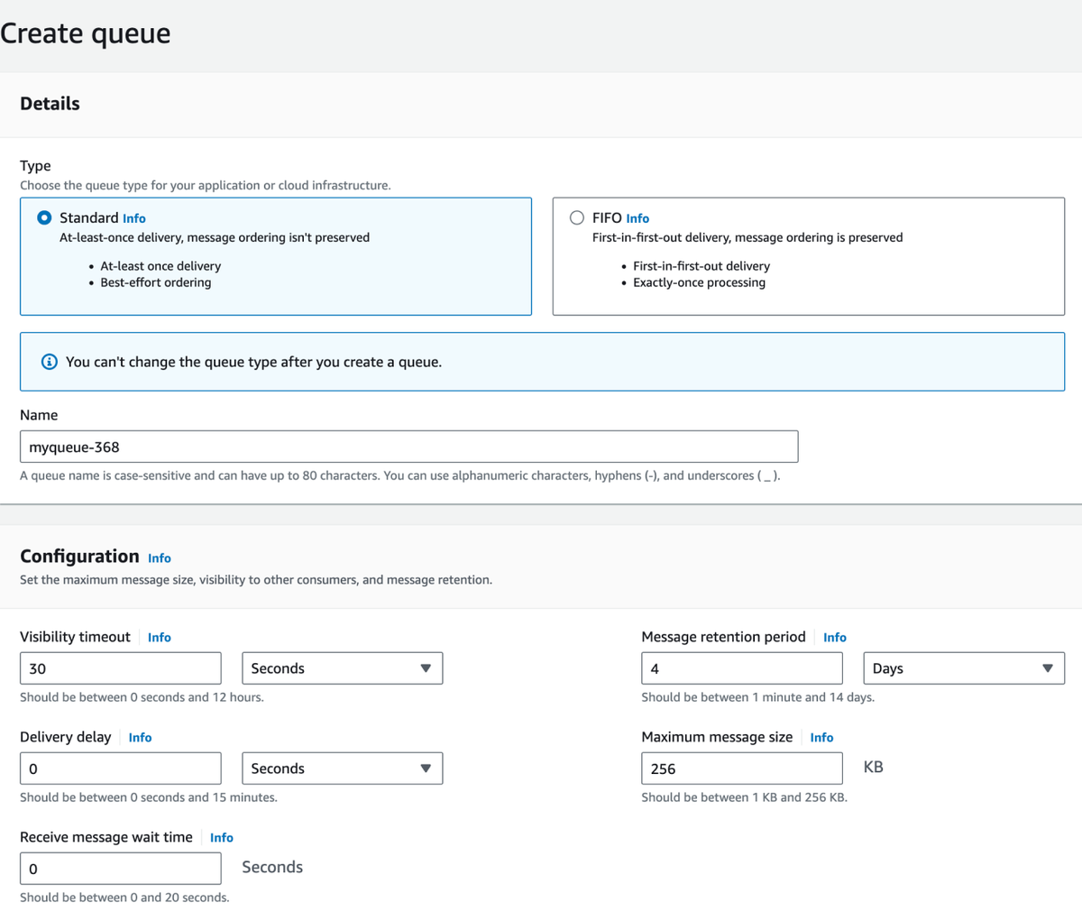 1. Queue Selection and Configuration