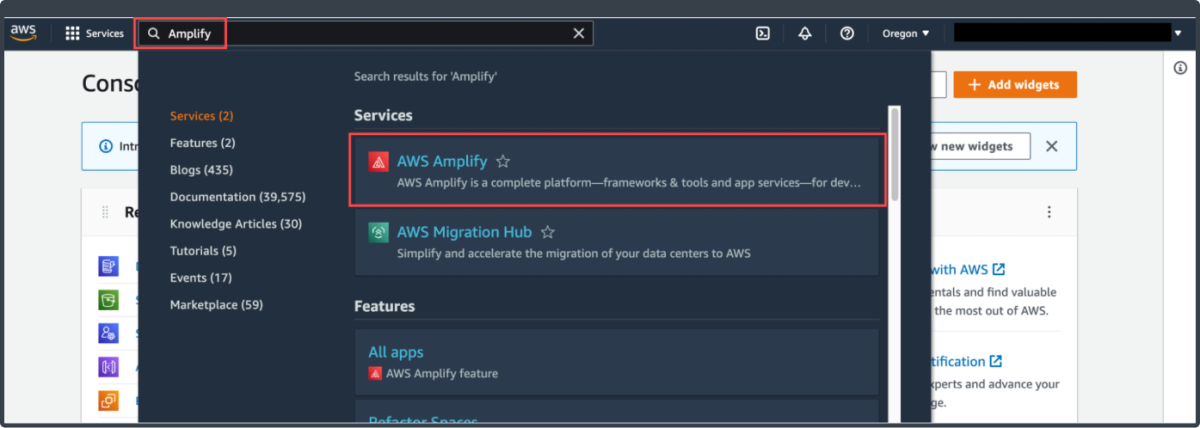 Search for Amplify