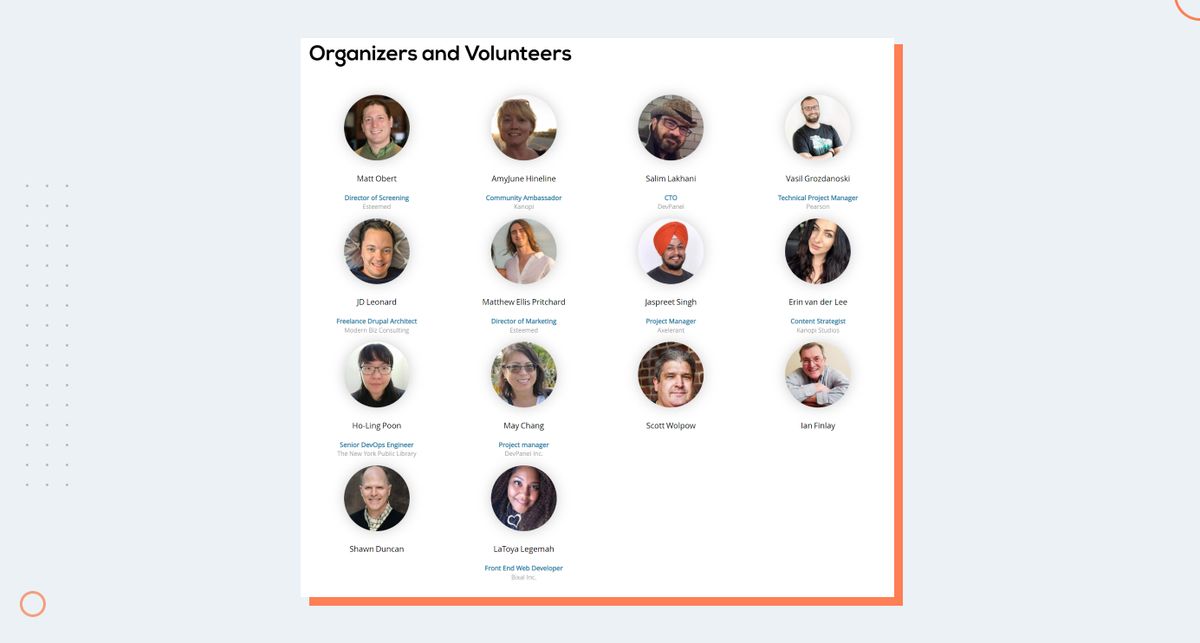 DrupalCampNYX Organizers and Volunteers