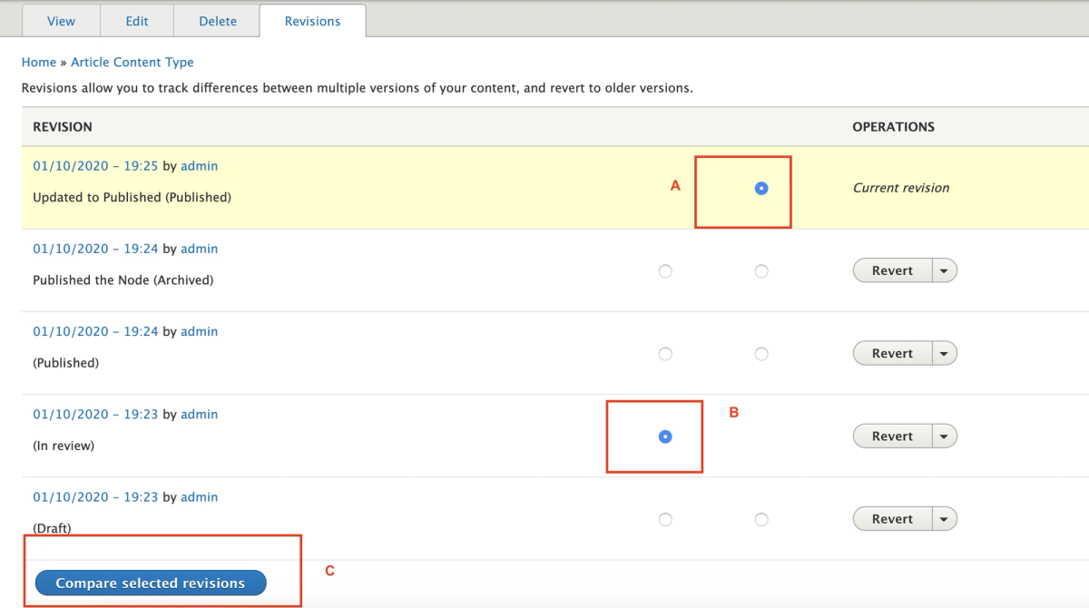 Testing Revisions in Drupal - 6