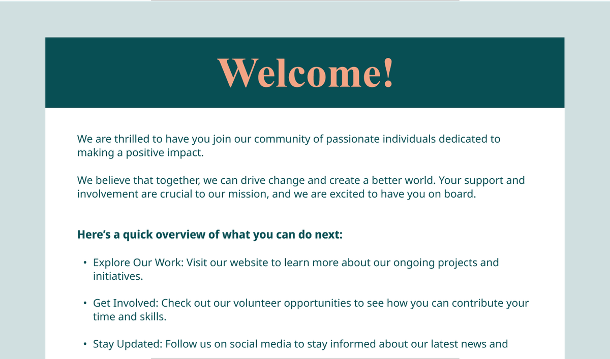 segment cdp donor welcome