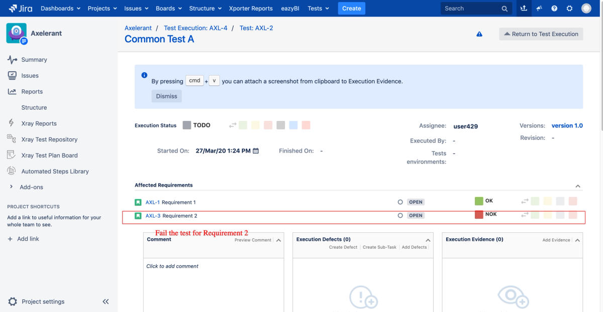 screenshot of Jira board