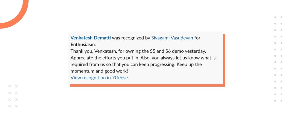 Trainee Program: Venkatesh Dematti Recognition
