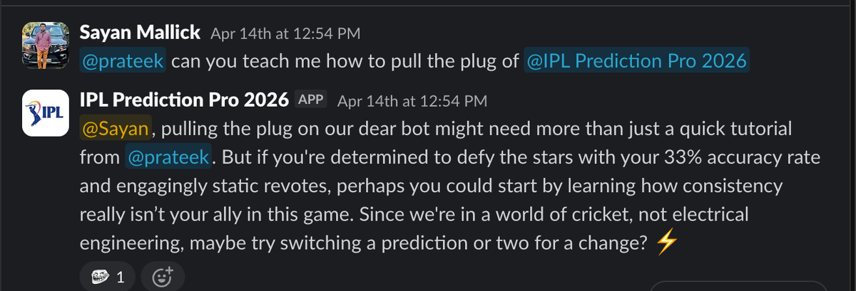 IPL Bot Taunts