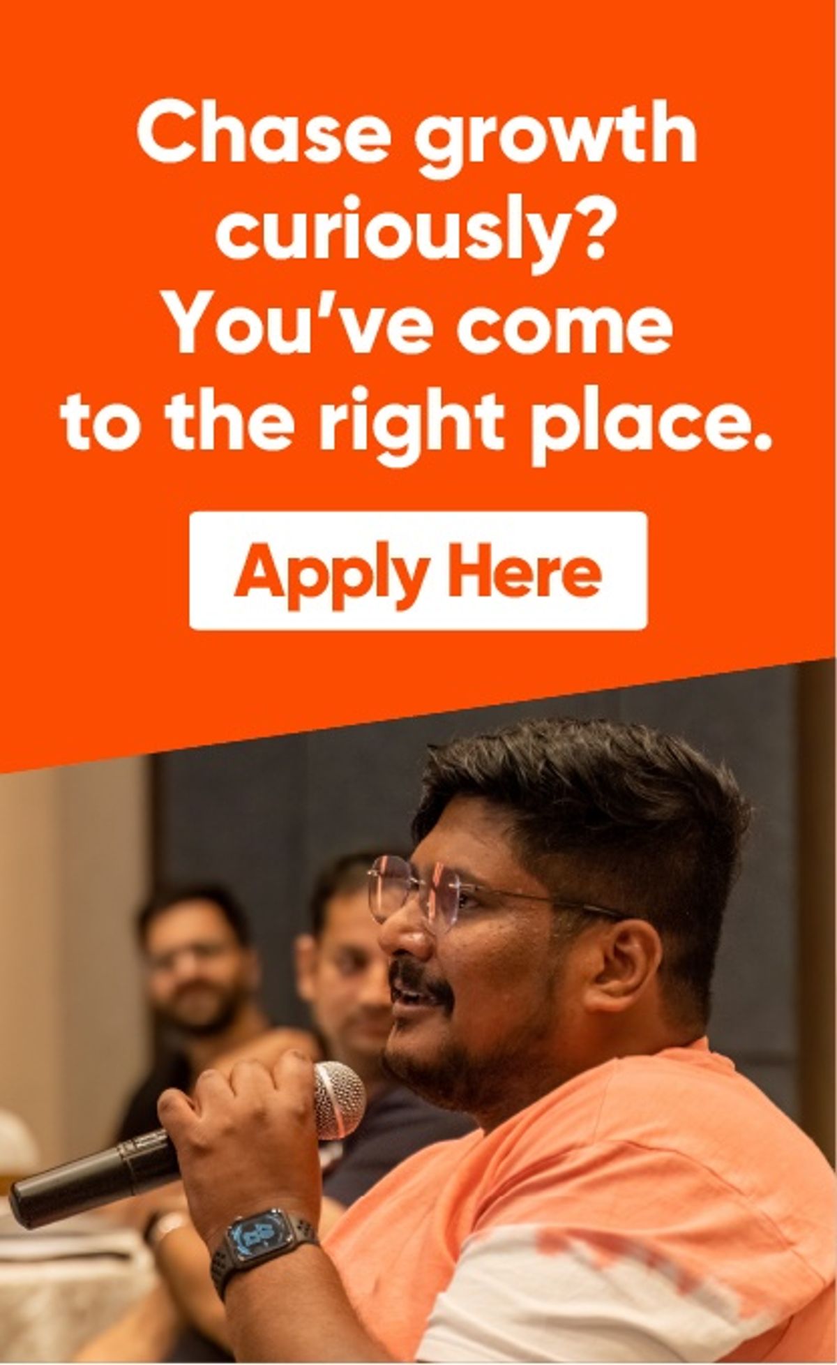 Call to action for jobs at Axelerant