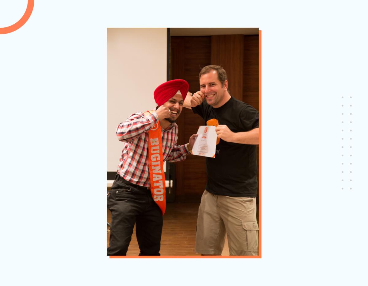 Jaspreet getting recognized as a QA engineer