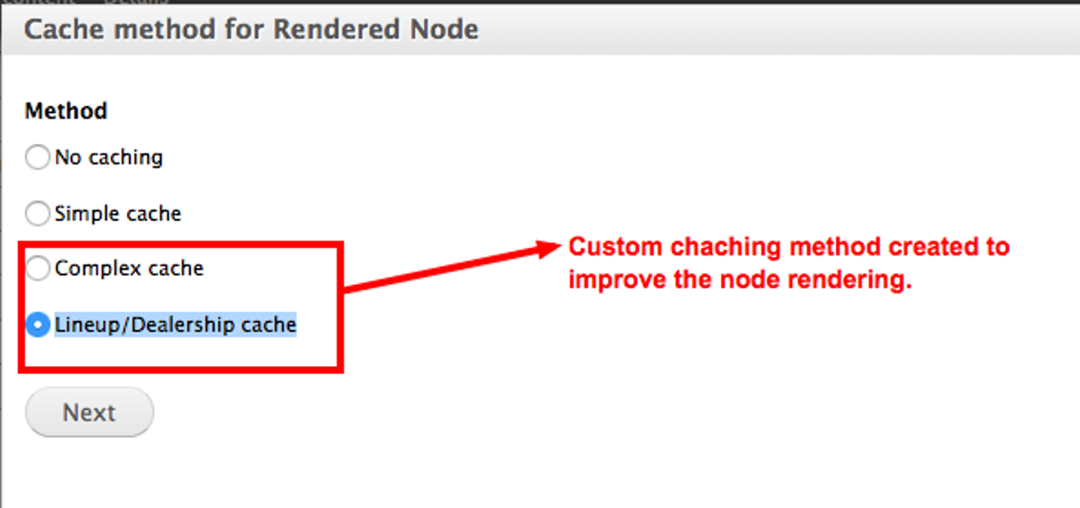 Lineup/Dealership cache - Drupal Cache: A Case Study