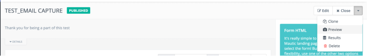 Mautic Email Preview