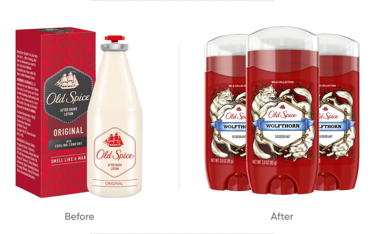 Logo Old Spice - Before and After