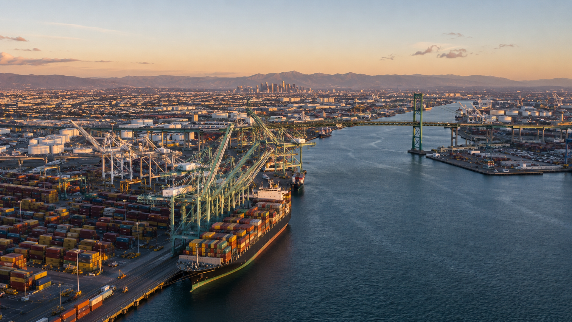 Los Angeles and Long Beach ports