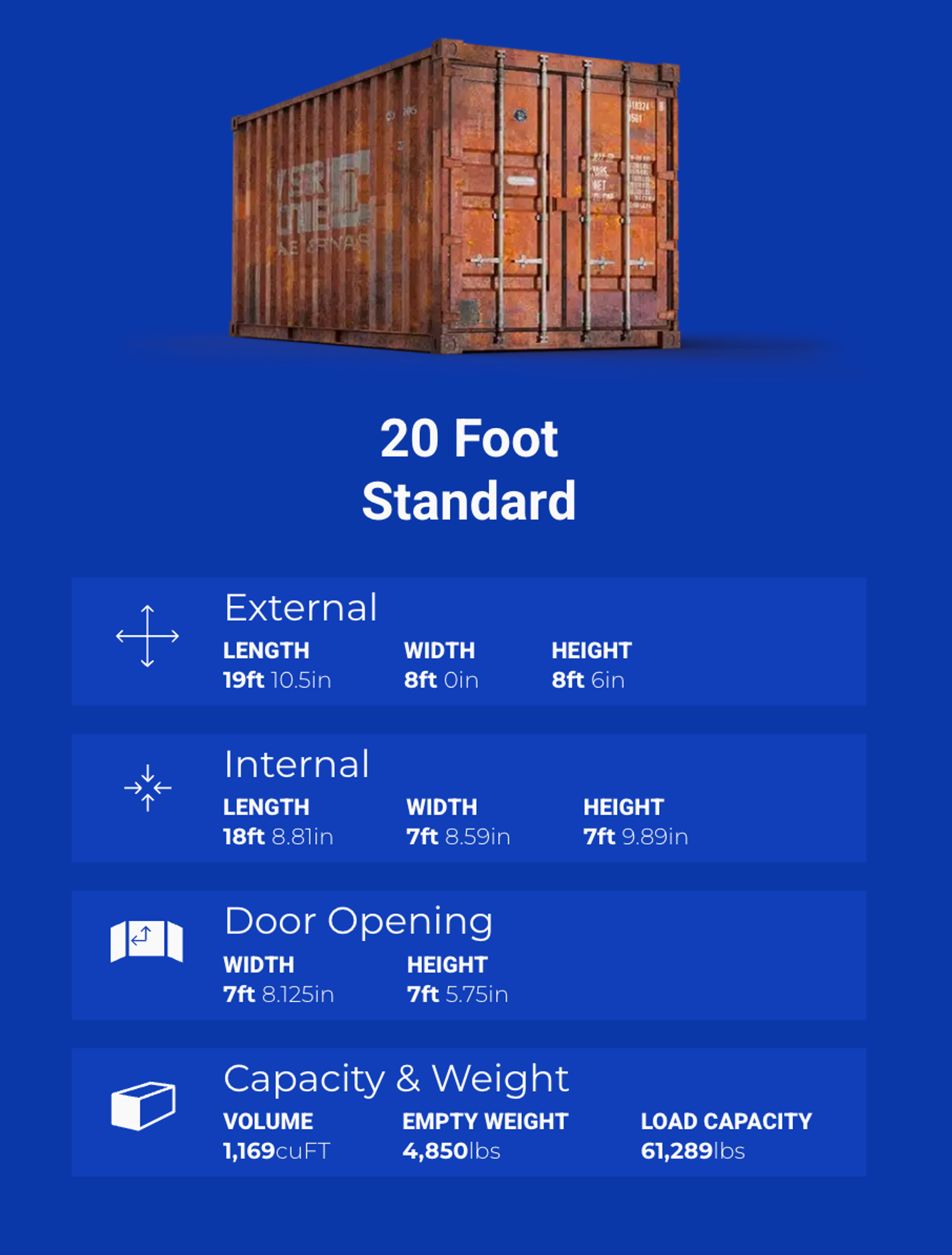 20-foot standard shipping container