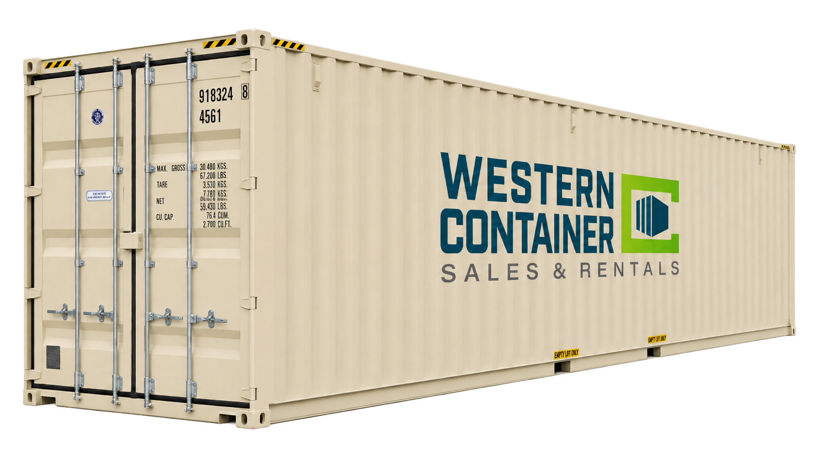 40-foot high cube shipping container