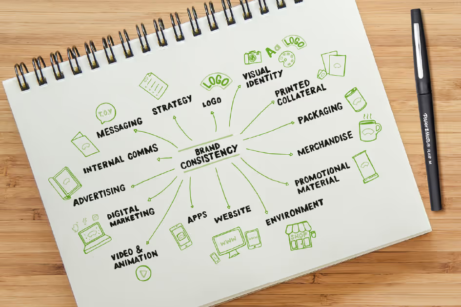 A mindmap of brand strategy terms