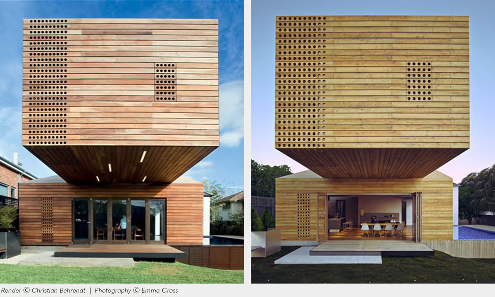 3D renders of a modern house