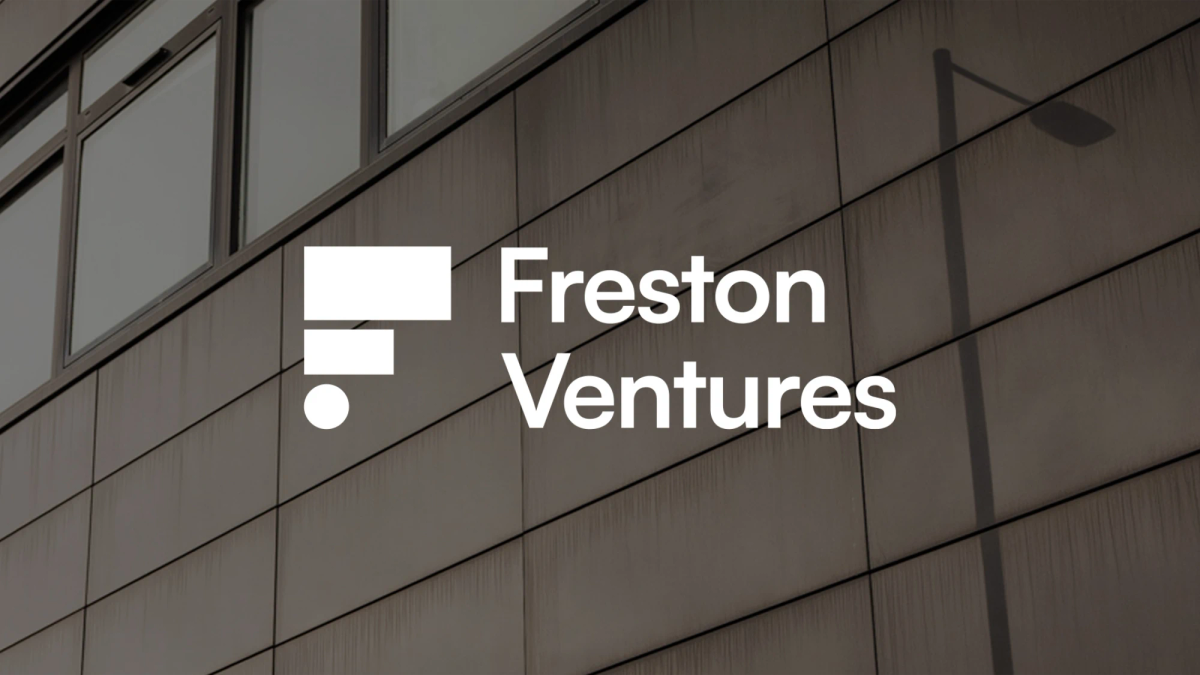 The Freston Ventures logo displayed as signage on the exterior of the building