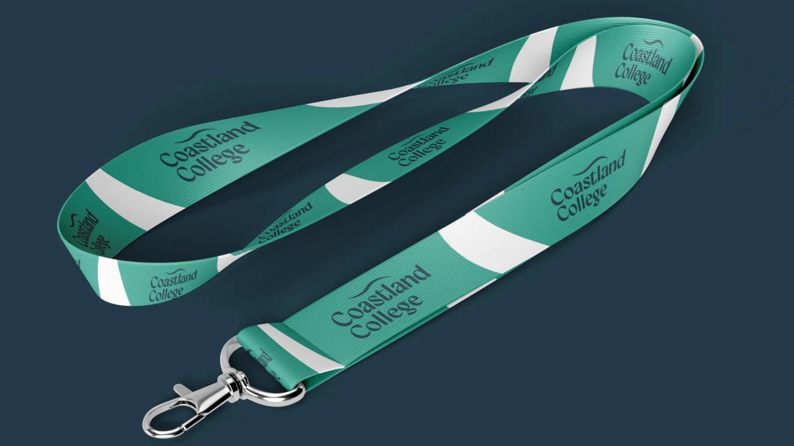 Coastland College branded lanyard