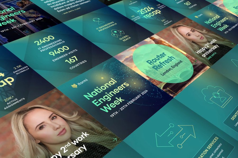 Itarmi digital brand assets used for marketing