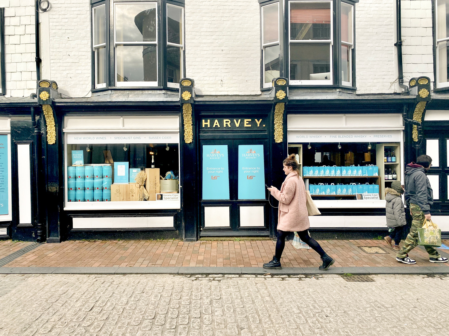 The facade of Harvey's brewery store