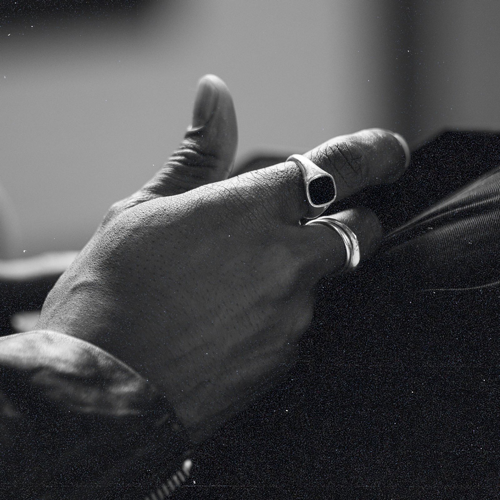 A hand with rings