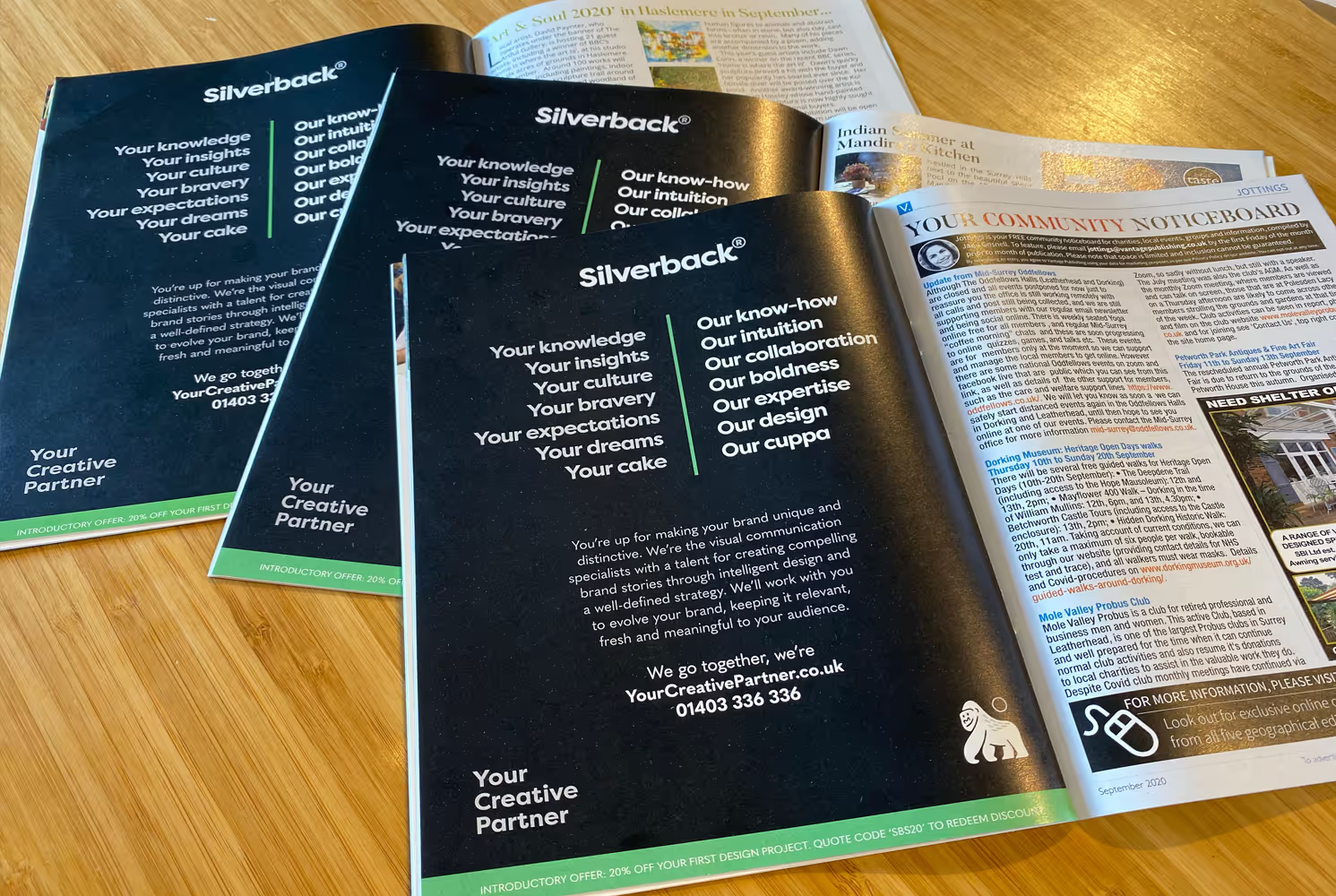 Silverback® advert in a magazine
