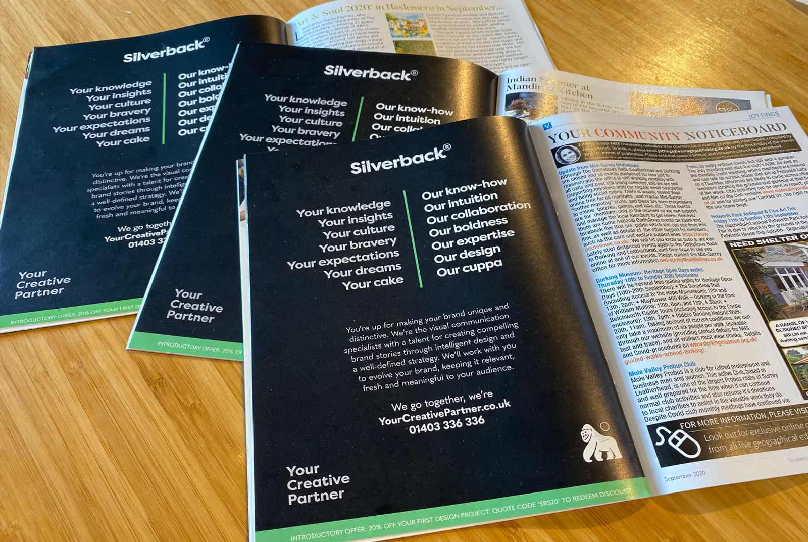Silverback® advert in a magazine