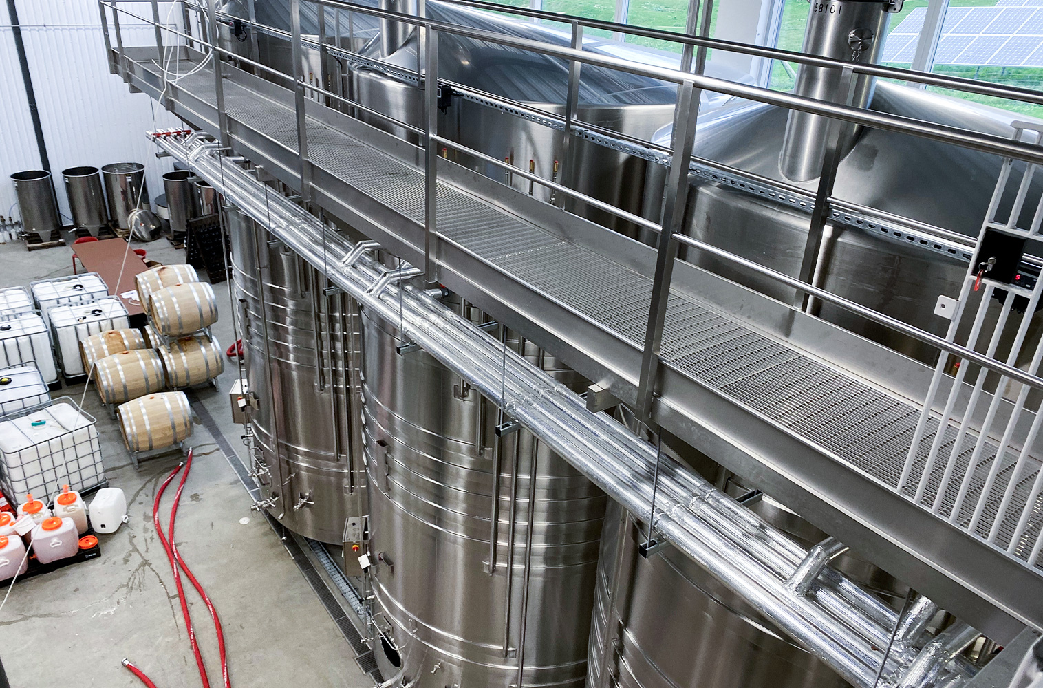 Vats to produce wine