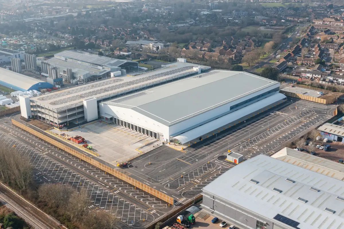 A Kingsbridge warehouse development from an aerial view