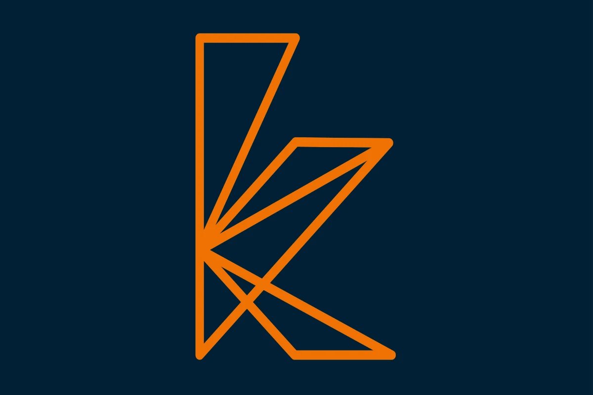 The Kingsbridge logo in orange on a navy blue background
