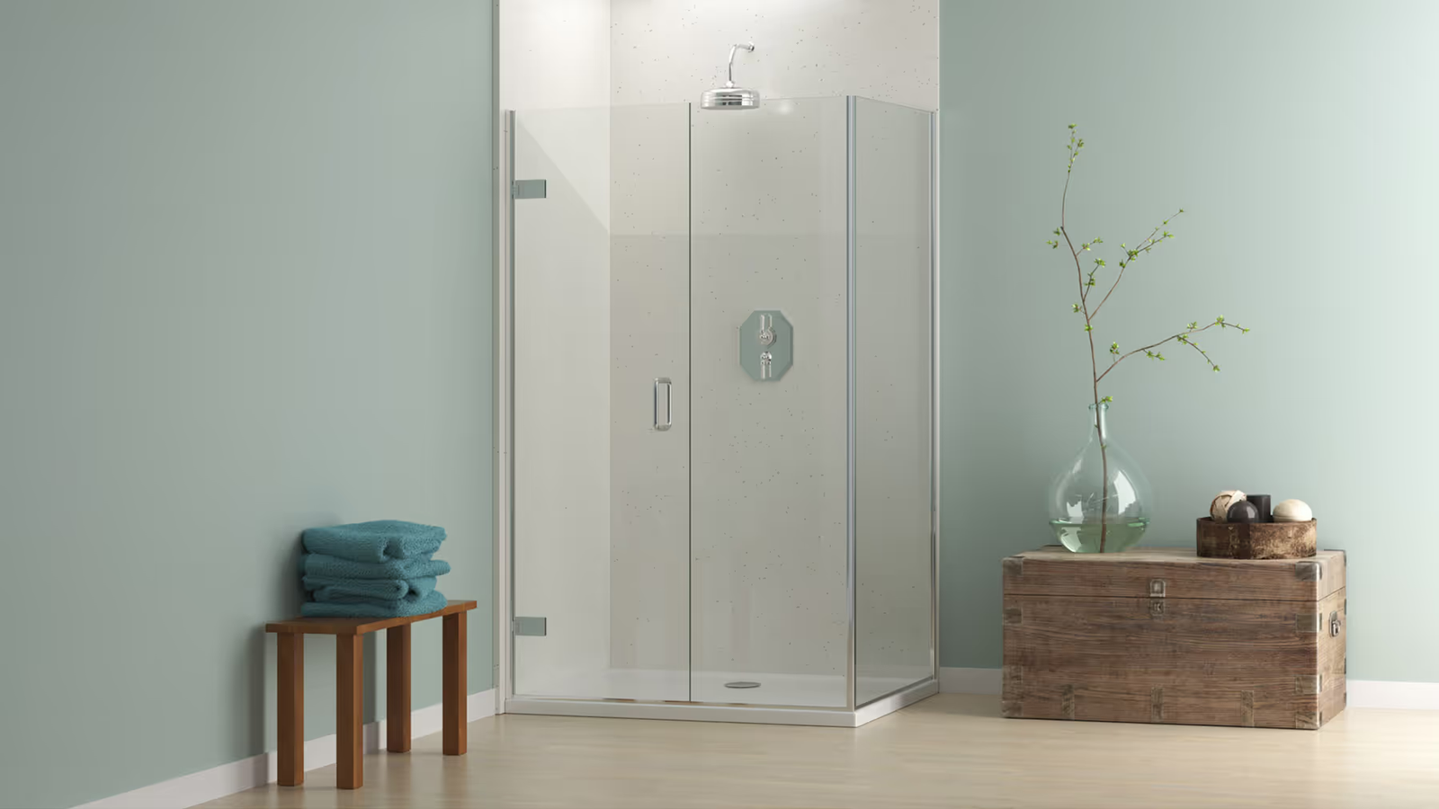 A 3D rendered shower