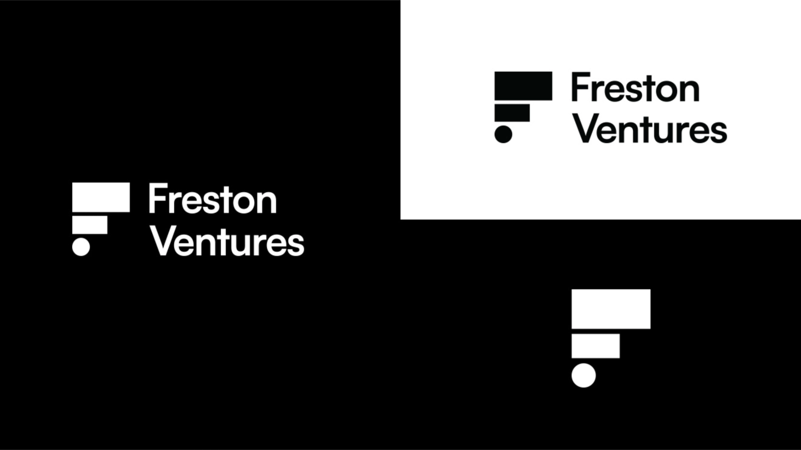 The Freston Ventures logo in both black and white variants