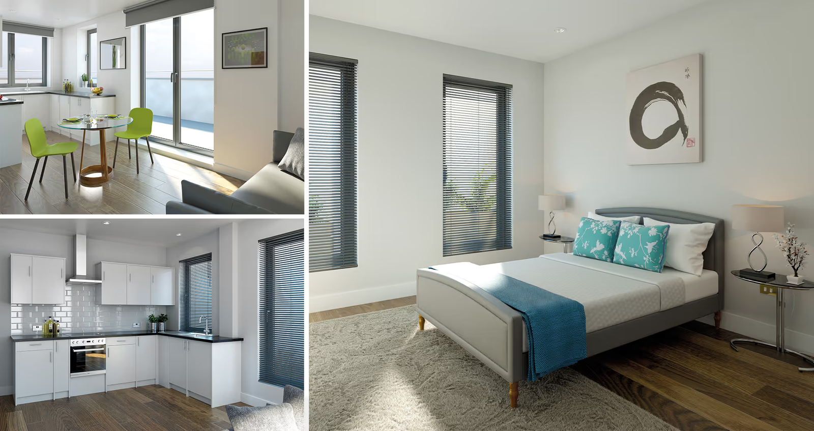 3D renders of a house interior