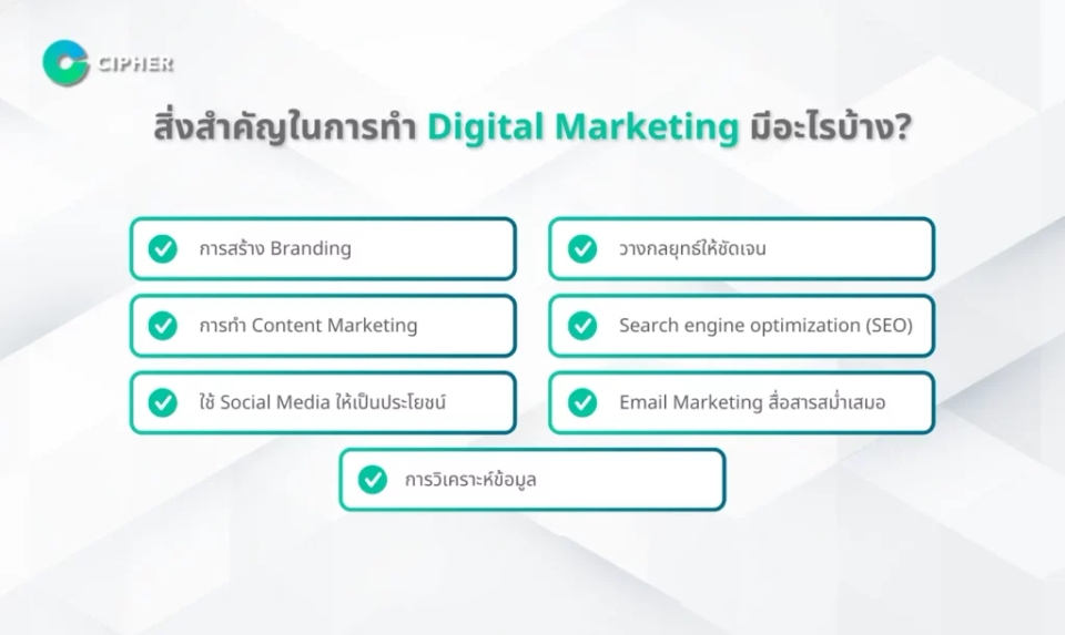 Digital Marketing ทำอะไรบ้าง? - สิ่งสำคัญในการทำ Digital Marketing