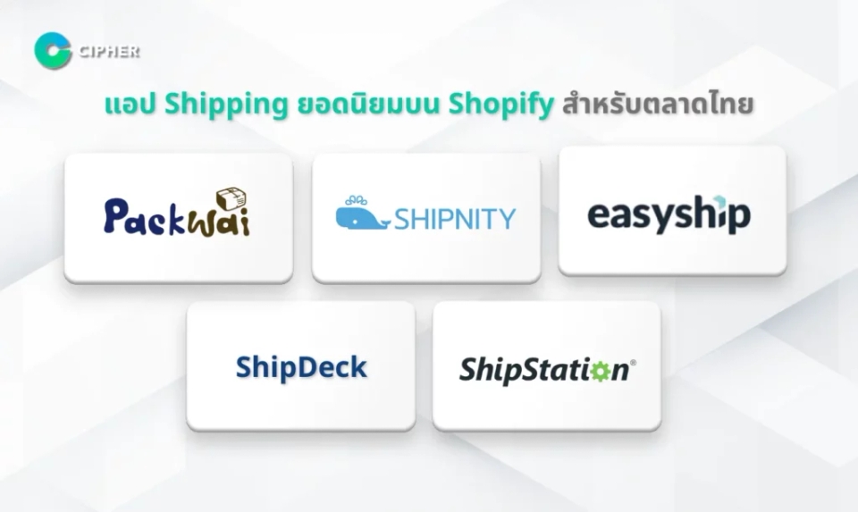 Shopify Shipping App คืออะไร - แอป shipping ยอดนิยม